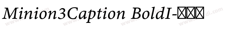 Minion3Caption BoldI字体转换
